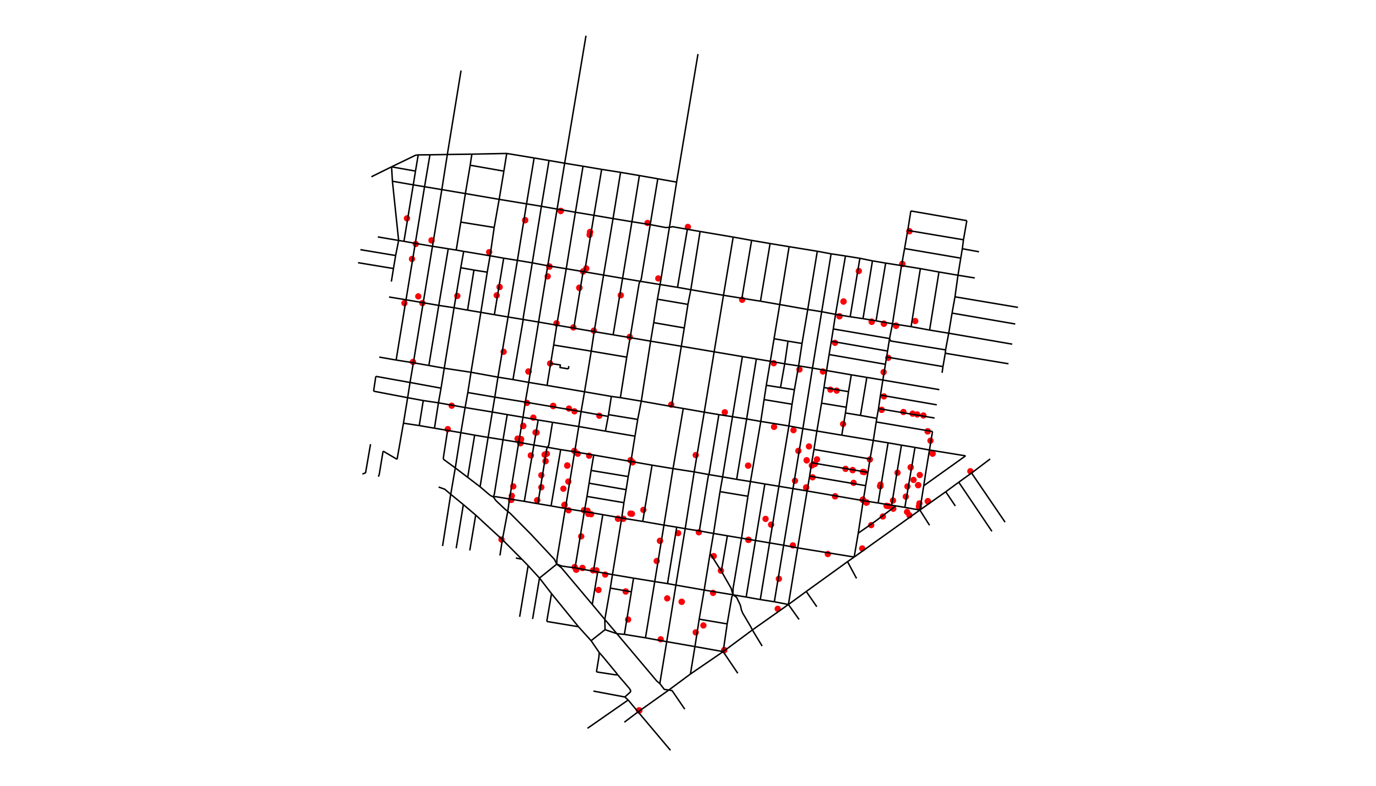 Shootings in the Neighborhood of Upper Kensington during Calendar year 2015. City Street and Crime data are from opendataphilly.org.