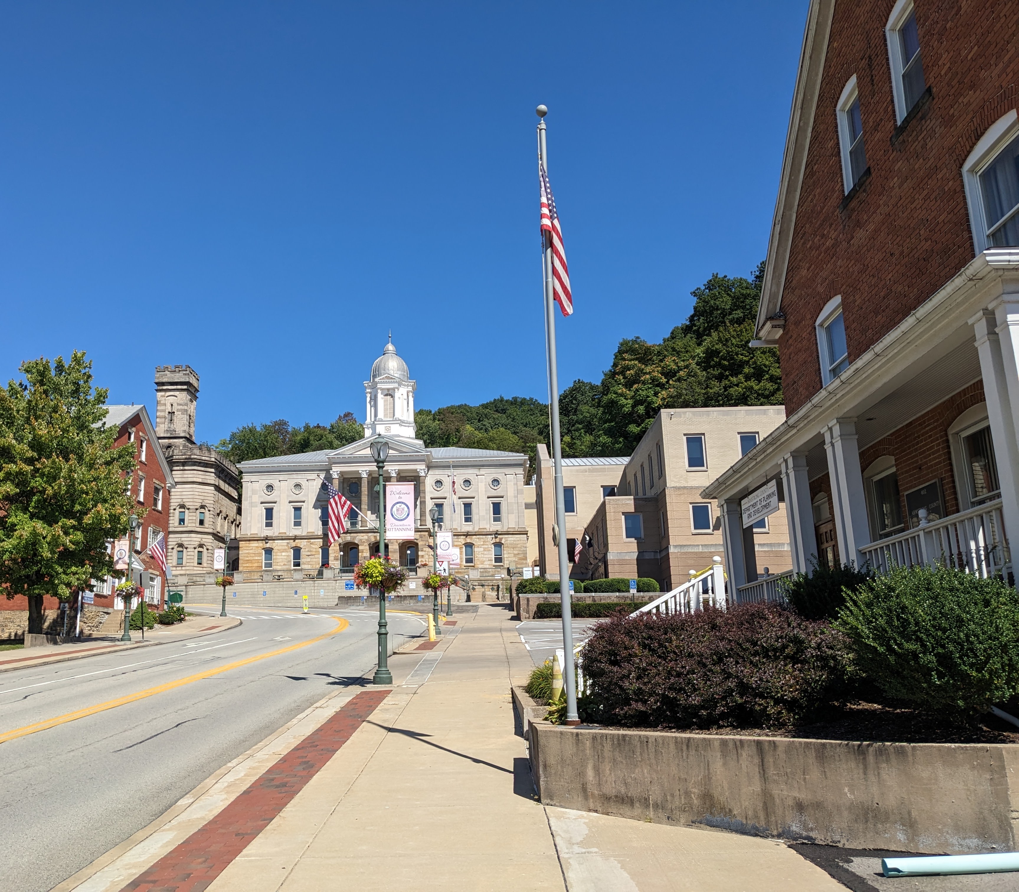 Kittanning, PA Armstrong County Courthouse. One of the many  small towns that Putnam's work identifies as a locus of social capital  and whose population decreased precipitously in the latter half of the  20th century.